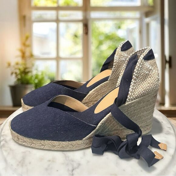 Castañer Jute Espadrille Handmade In Spain Platform Wedges Size 41 - Picture 9 of 16